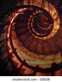 Abstract spiral grunge pattern
