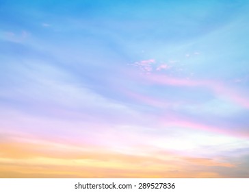 Abstract Spiritual Sky And Clouds Sunset Background