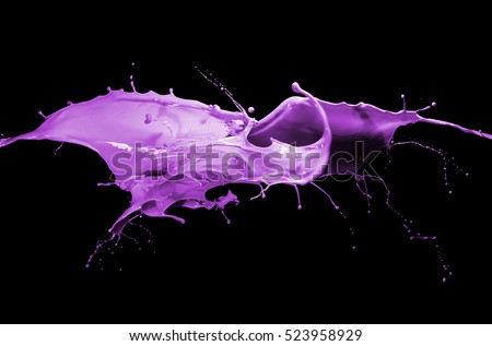 Abstract Splash paint on a black background