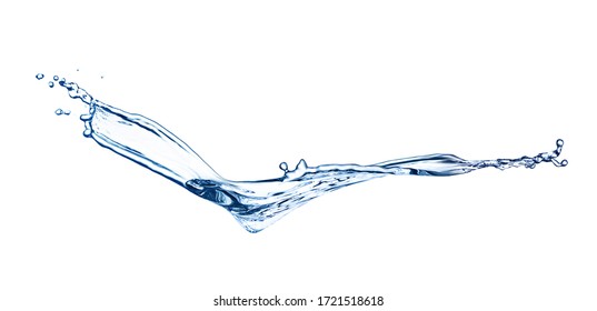 Abstract Splash Of Water On White Background. Banner Design