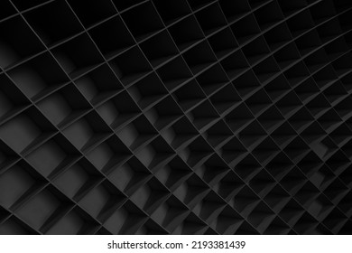 Abstract squares black wall background. geometric dark wall facade background - Shutterstock ID 2193381439