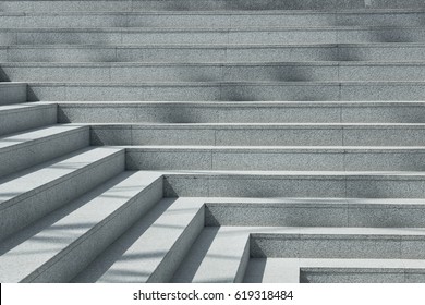 Abstract stairs in black and white, abstract steps, stairs in the city, granite stairs,wIde stone stairway often seen on monuments and landmarks,wide stone stairs, steps,black and white photo,diagonal - Shutterstock ID 619318484
