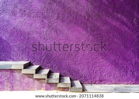 Abstract stairs lavender purple color steps, LGBTQ mock up template color.stairs, Stairway.wide stone stairs, steps, concrete architecture.Success, morning calm.light shadow interior design.wall idea.