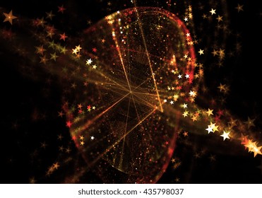 Abstract Star Background Forming Leaf Shape