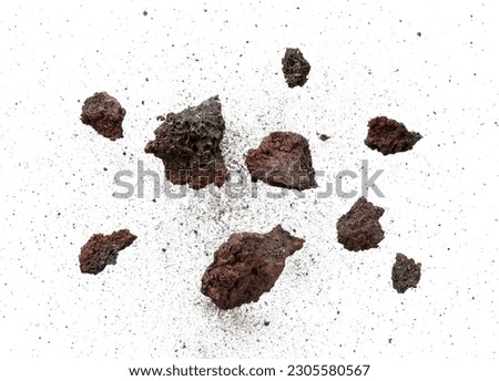 Abstract stone shards explode with particles