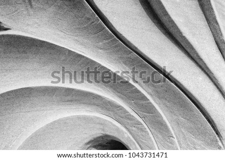 abstract striped of stone texture, curve sculpture
