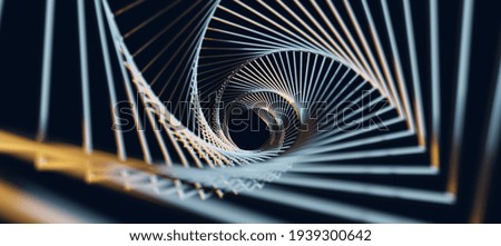 Similar – Foto Bild Metallischer dunkler Tunnel mit Licht am Ende