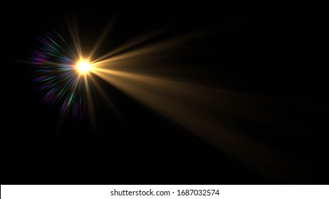 Abstract stylish light effect on a black background. Gold glowing neon line. Golden luminous dust and glares. Flash Light. luminous trail. - Powered by Shutterstock