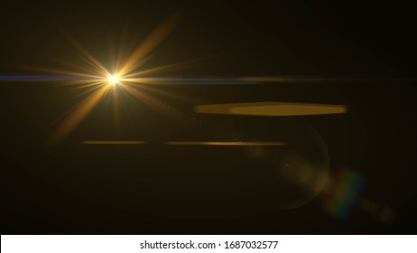 Abstract stylish light effect on a black background. Gold glowing neon line. Golden luminous dust and glares. Flash Light. luminous trail. - Shutterstock ID 1687032577