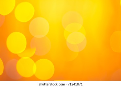 Abstract Sunny Bokeh On Orange Background