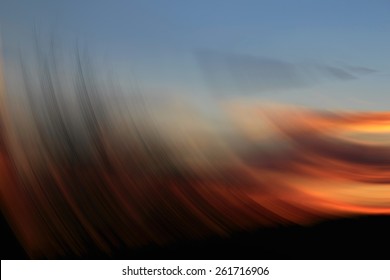 Abstract sunset, abstract of golden spin for background used