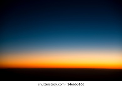 Abstract Sunset Photo from Airplane 