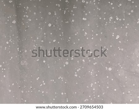 Abstract Surface Texture, Dried Water Droplets, Hard Water Stains, Monochromatic Gray, Imperfection Pattern