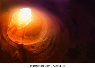 Abstract and surrealistic image of cave with light. revelation and open the door, Holy Bible story concept. - Shutterstock ID 722611741
