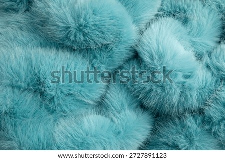 Abstract teal fluffy texture background with soft textile pattern