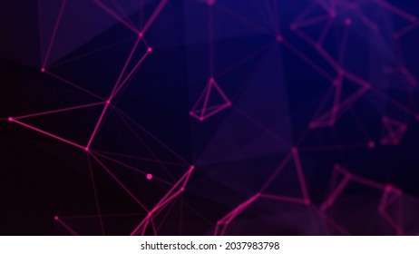 abstract technology background. Bright plexus polygonal space with dots and lines. 3d data technology and scientific - Shutterstock ID 2037983798