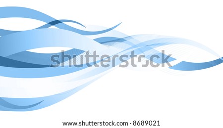 An abstract technology background with light and dark vector shapes and swoopy curvey lines flowing into each other. Add your own text to the right. Or flip it landscape and add text over or under it.