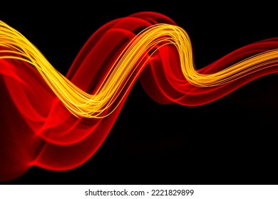 Abstract technology banner design. Digital neon lines on black background. - Shutterstock ID 2221829899