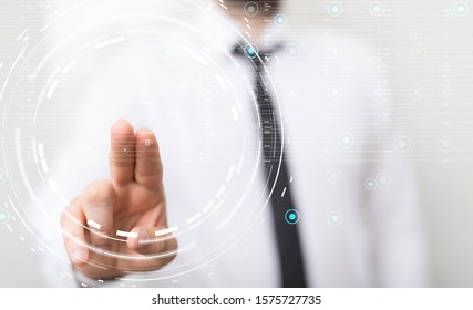 Abstract technology geometric and data