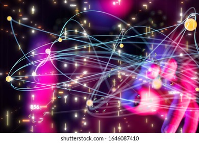 Abstract technology geometric and data