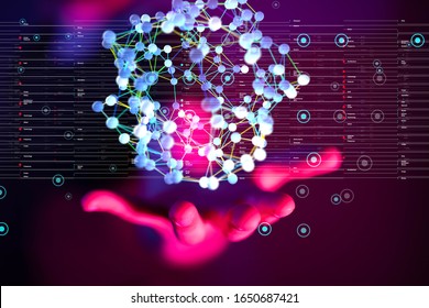 Abstract technology geometric and data