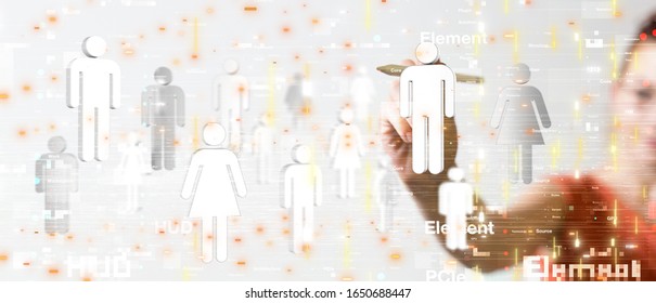 Abstract technology geometric and data