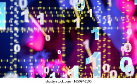 Abstract technology geometric and data