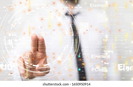 Abstract technology geometric and data