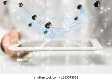 Abstract technology geometric and data
