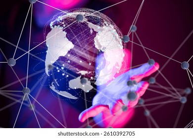 Abstract technology geometric and data