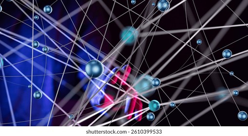 Abstract technology geometric and data