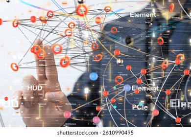 Abstract technology geometric and data