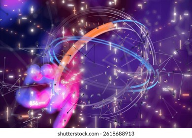 Abstract technology geometric and data
