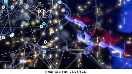 Abstract technology geometric and data