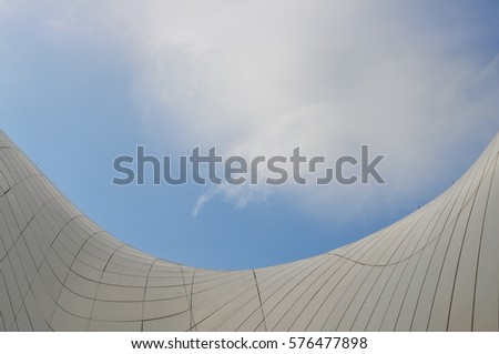 Similar – Image, Stock Photo zig-zag course into blue