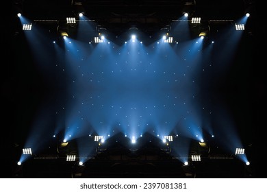 Abstract texture background for design. Stage light and smoke on stage, lighting and spotlights