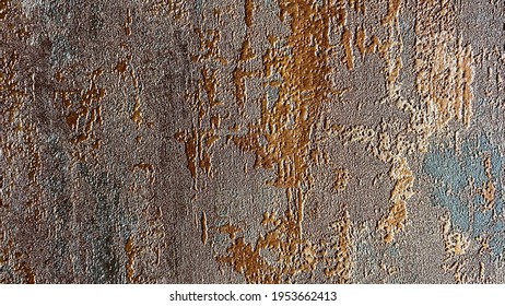 Abstract texture in gold and bronze color.  Old grunge wallpaper background.  Background for designers, copy space.