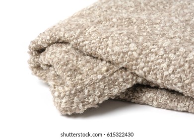 Abstract Texture Of Knitted Mohair Blanket, Abstract Fabric Background, Biege Mohair Texture