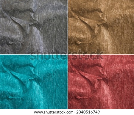 Abstract texture of shiny crumpled paper