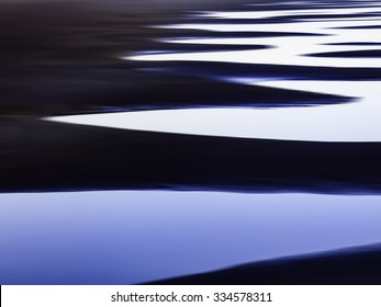 Abstract Of Tidal Pools In Succession Along A Sandy Beach On The Pacific Coast Of Olympic Peninsula In Washington, USA, For Themes Of Nature, Repetition, Serenity, The Environment (one Of A Series)