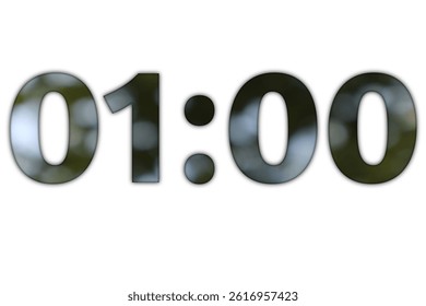 Abstract Time Display: Bokeh-Infused Numerals 01:00