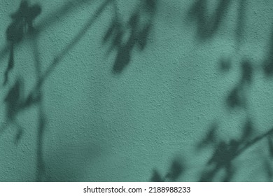 Abstract tree leaves shadows on gray green concrete wall texture with roughness and irregularities. Abstract trendy nature concept background. Copy space for text overlay, poster mockup flat lay  - Shutterstock ID 2188988233