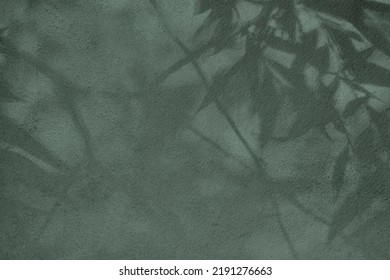 Abstract tree leaves shadows on gray green concrete wall texture with roughness and irregularities. Abstract trendy nature concept background. Copy space for text overlay, poster mockup flat lay  - Shutterstock ID 2191276663