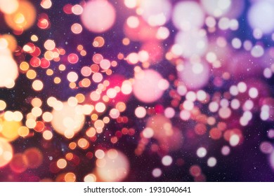 Abstract twinkled lights background with bokeh defocused white lights. Valentines Day, Party, Christmas background.