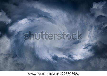 Abstract twist cloud on the sky. Abstract storm cloud.