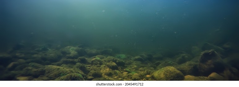 abstract underwater background in the lake, clean freshwater - Shutterstock ID 2045491712
