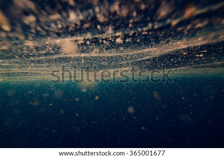 abstract underwater background with plankton