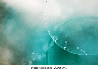 Abstract underwater games with jelly balls, bubbles and light