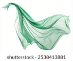 Abstract vector flying wave silk or satin fabric on white background for grand opening ceremony or other occasion.