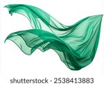 Abstract vector flying wave silk or satin fabric on white background for grand opening ceremony or other occasion.